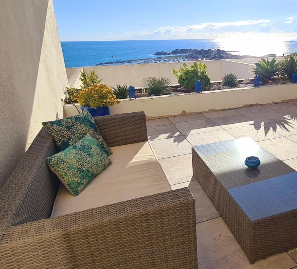 Vue Mer Panoramique - Grande Terrasse Et Piscine Бандоль Экстерьер фото
