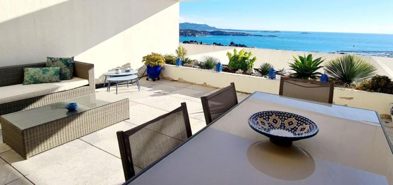 Vue Mer Panoramique - Grande Terrasse Et Piscine Бандоль Экстерьер фото